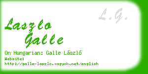 laszlo galle business card